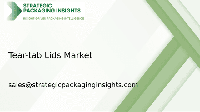 Tear-tab Lids Market Size, Future Growth and Forecast 2033