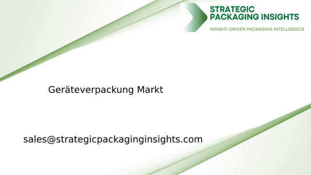 Marktgröße für Geräteverpackungen, zukünftiges Wachstum und Prognose 2033