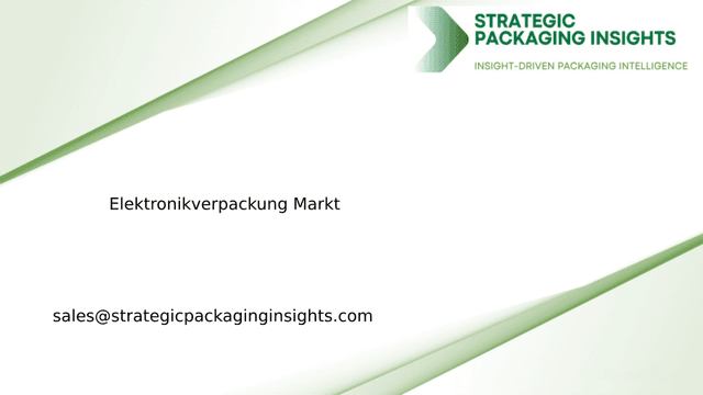Marktgröße für Elektronikverpackungen, zukünftiges Wachstum und Prognose 2033