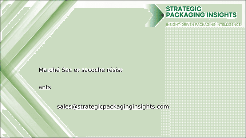 Taille du marché des sacs et sacoches résistants, croissance future et prévisions 2033