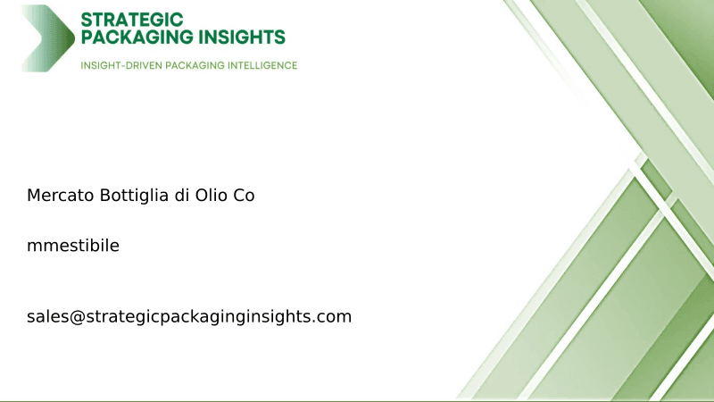 Dimensioni del Mercato delle Bottiglie di Olio Commestibile, Crescita Futura e Previsioni 2033