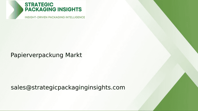 Marktgröße für Papierverpackungen, zukünftiges Wachstum und Prognose 2033