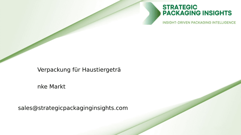 Marktgröße für Verpackung von Haustiergetränken, zukünftiges Wachstum und Prognose 2033