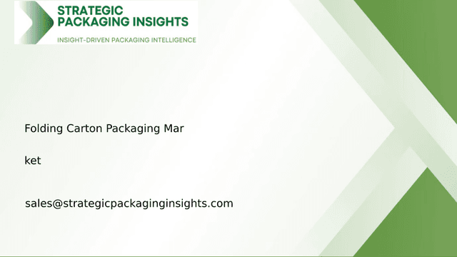 Folding Carton Packaging Market Size, Future Growth and Forecast 2033