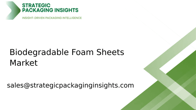 Biodegradable Foam Sheets Market Size, Future Growth and Forecast 2033 Biodegradable Foam Sheets Market Size, Future Growth and Forecast 2033