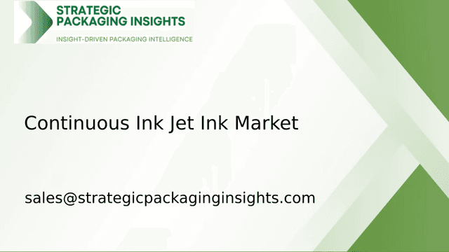 Continuous Ink Jet Ink Market Size, Future Growth and Forecast 2033 Continuous Ink Jet Ink Market Size, Future Growth and Forecast 2033
