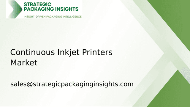Continuous Inkjet Printers Market Size, Future Growth and Forecast 2033 Continuous Inkjet Printers Market Size, Future Growth and Forecast 2033