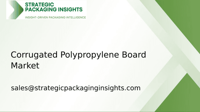 Corrugated Polypropylene Board Market Size, Future Growth and Forecast 2033 Corrugated Polypropylene Board Market Size, Future Growth and Forecast 2033