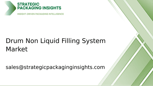 Drum Non Liquid Filling System Market Size, Future Growth and Forecast 2033 Drum Non Liquid Filling System Market Size, Future Growth and Forecast 2033
