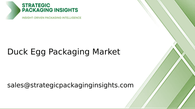 Duck Egg Packaging Market Size, Future Growth and Forecast 2033 Duck Egg Packaging Market Size, Future Growth and Forecast 2033