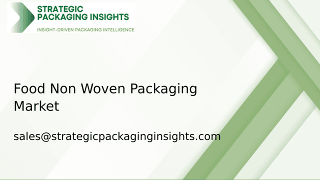 Food Non Woven Packaging Market Size, Future Growth and Forecast 2033 Food Non Woven Packaging Market Size, Future Growth and Forecast 2033