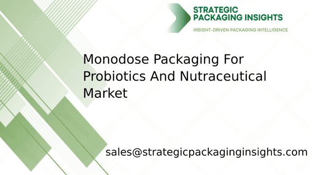 Monodose Packaging For Probiotics And Nutraceutical Market Size, Future Growth and Forecast 2033 Monodose Packaging For Probiotics And Nutraceutical Market Size, Future Growth and Forecast 2033