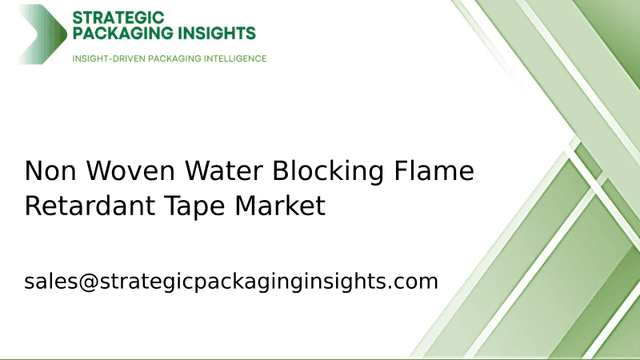 Non Woven Water Blocking Flame Retardant Tape Market Size, Future Growth and Forecast 2033 Non Woven Water Blocking Flame Retardant Tape Market Size, Future Growth and Forecast 2033