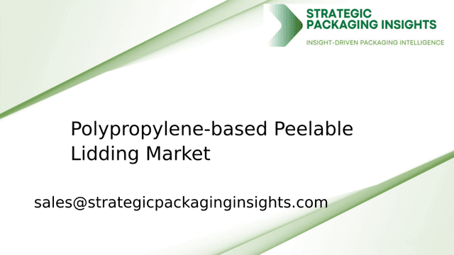 Polypropylene-based Peelable Lidding Market Size, Future Growth and Forecast 2033 Polypropylene-based Peelable Lidding Market Size, Future Growth and Forecast 2033