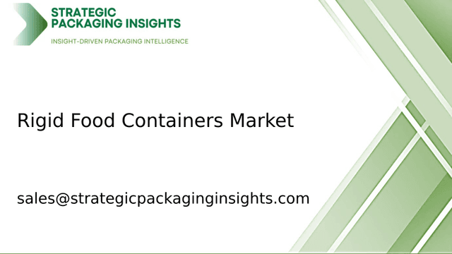 Rigid Food Containers Market Size, Future Growth and Forecast 2033 Rigid Food Containers Market Size, Future Growth and Forecast 2033