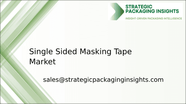Single Sided Masking Tape Market Size, Future Growth and Forecast 2033 Single Sided Masking Tape Market Size, Future Growth and Forecast 2033